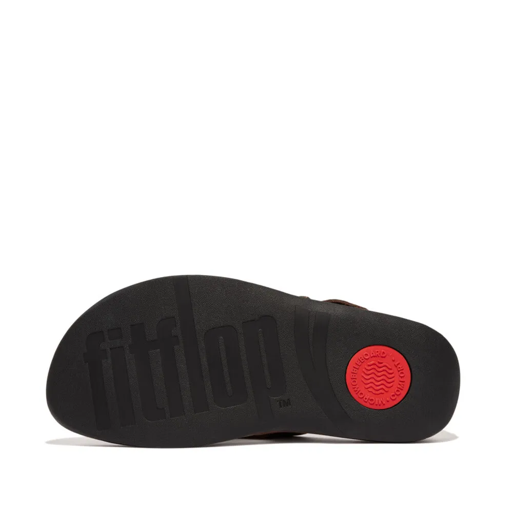 TRAKK II Men's Buckle Leather Toe-Post Sandals