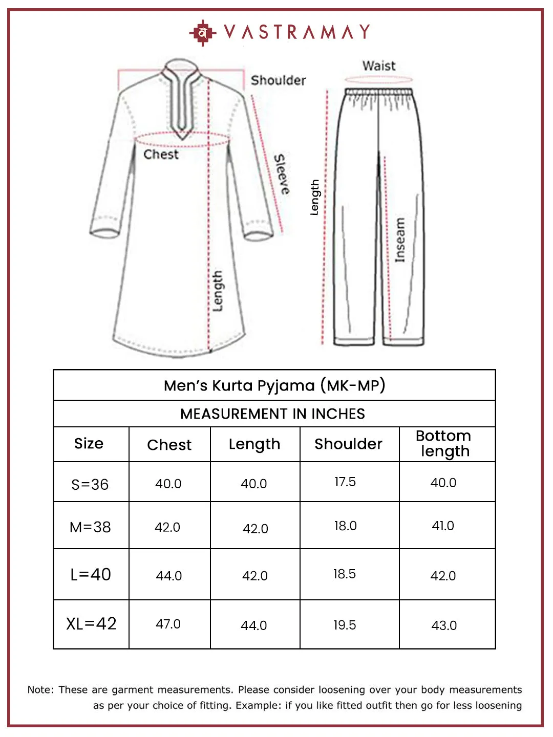 VASTRAMAY Men's Chiku Cotton Slub Kurta and Pyjama Set