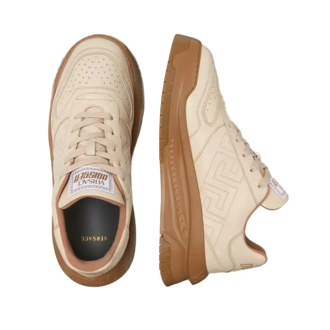 VERSACE GRECA ODISSEA SNEAKERS NUDE