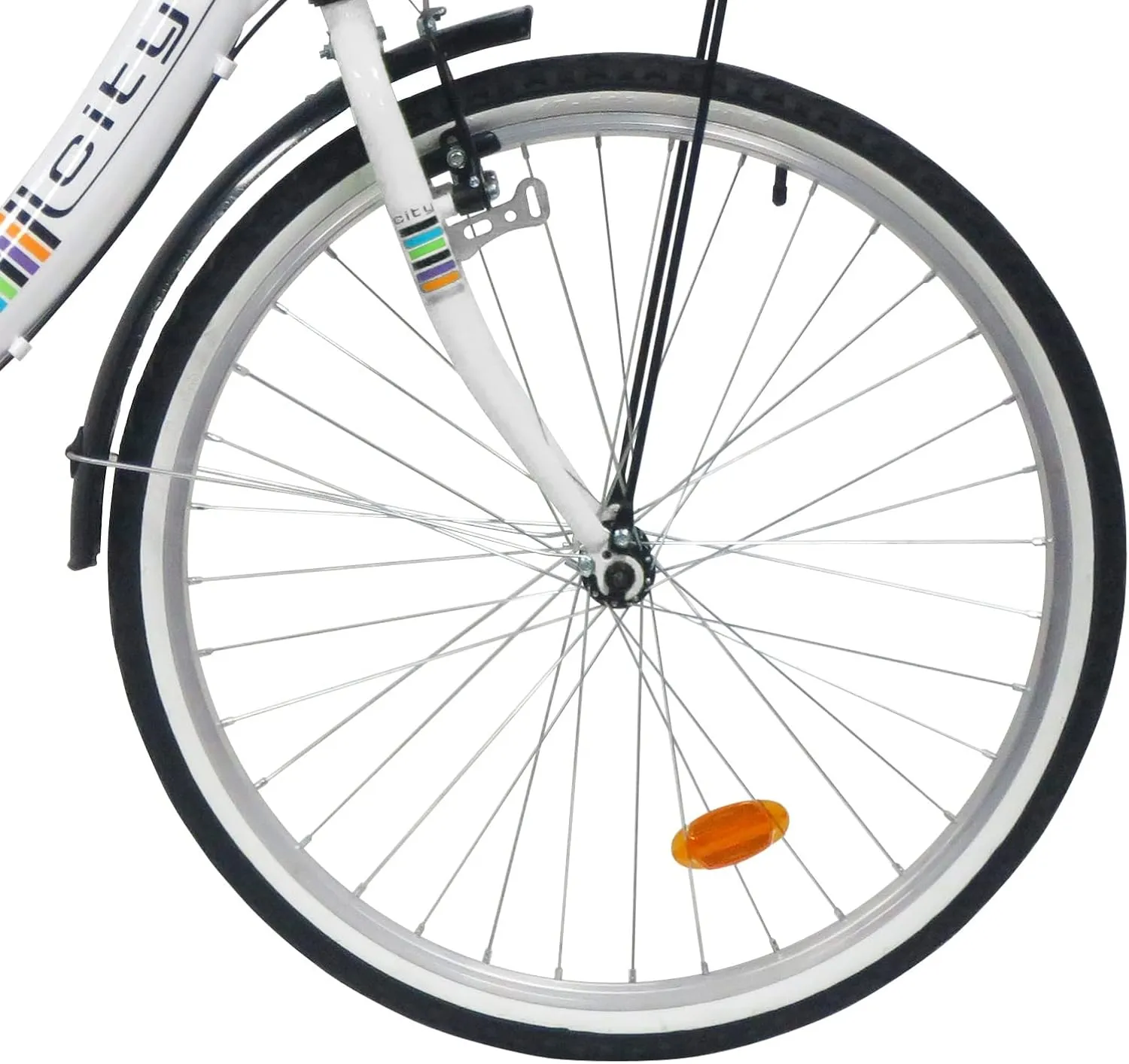 VTC 26" Femme City Style Retro - 6 Vitesses par poigne tournante et drailleur Shimano TY21 avec Freins V-Brake et quipement City