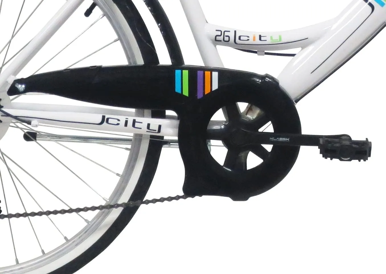 VTC 26" Femme City Style Retro - 6 Vitesses par poigne tournante et drailleur Shimano TY21 avec Freins V-Brake et quipement City