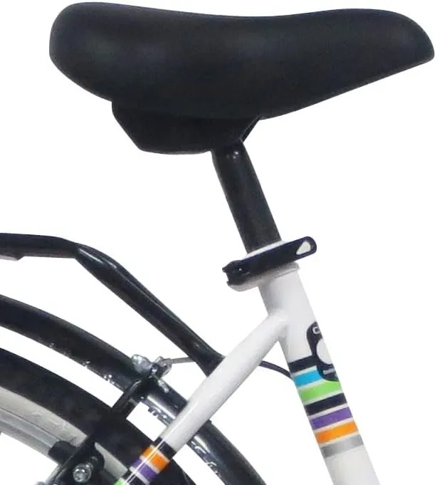 VTC 26" Femme City Style Retro - 6 Vitesses par poigne tournante et drailleur Shimano TY21 avec Freins V-Brake et quipement City