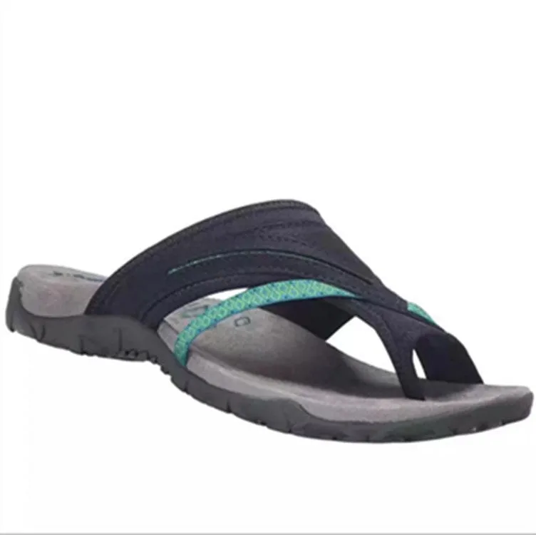 Wholesale Women's Shoes Comfortable Toe Flat Slippers Women's Color-matching Sandals and Slippers