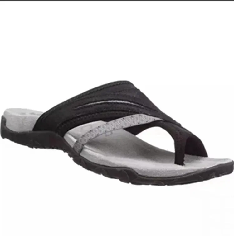 Wholesale Women's Shoes Comfortable Toe Flat Slippers Women's Color-matching Sandals and Slippers