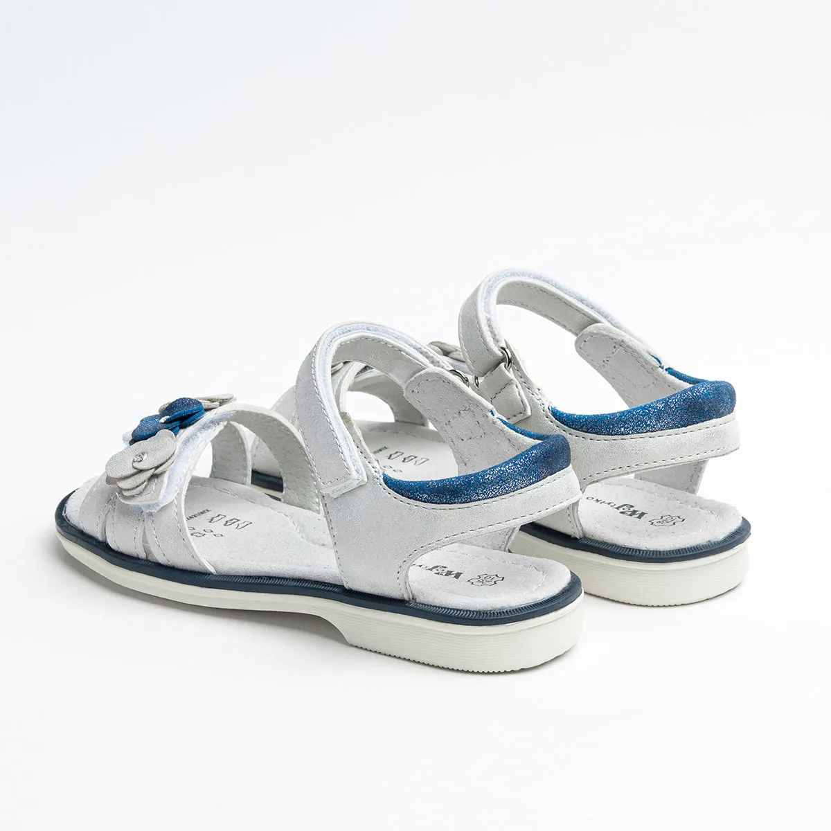 Wojtyłko Girls' Silver Open-toe Sandals | 3S2420-SI