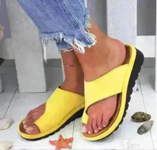 Women Big Toe Clip Casual Flat heel Slippers