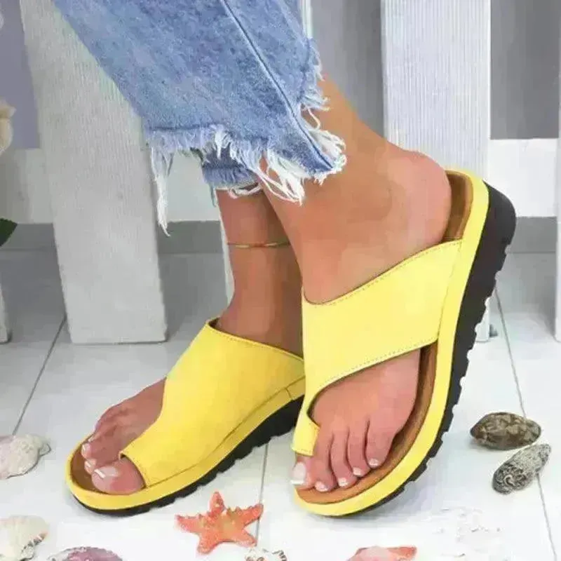 Women Big Toe Clip Casual Flat heel Slippers
