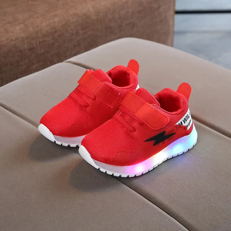 Zapatillas LED Kid Sneakers Autumn New Mesh Boy Casual Shoes Lightweight Girl Luminous Shoe Soft Sole Tennis Shoe Kid Shoe Tenis